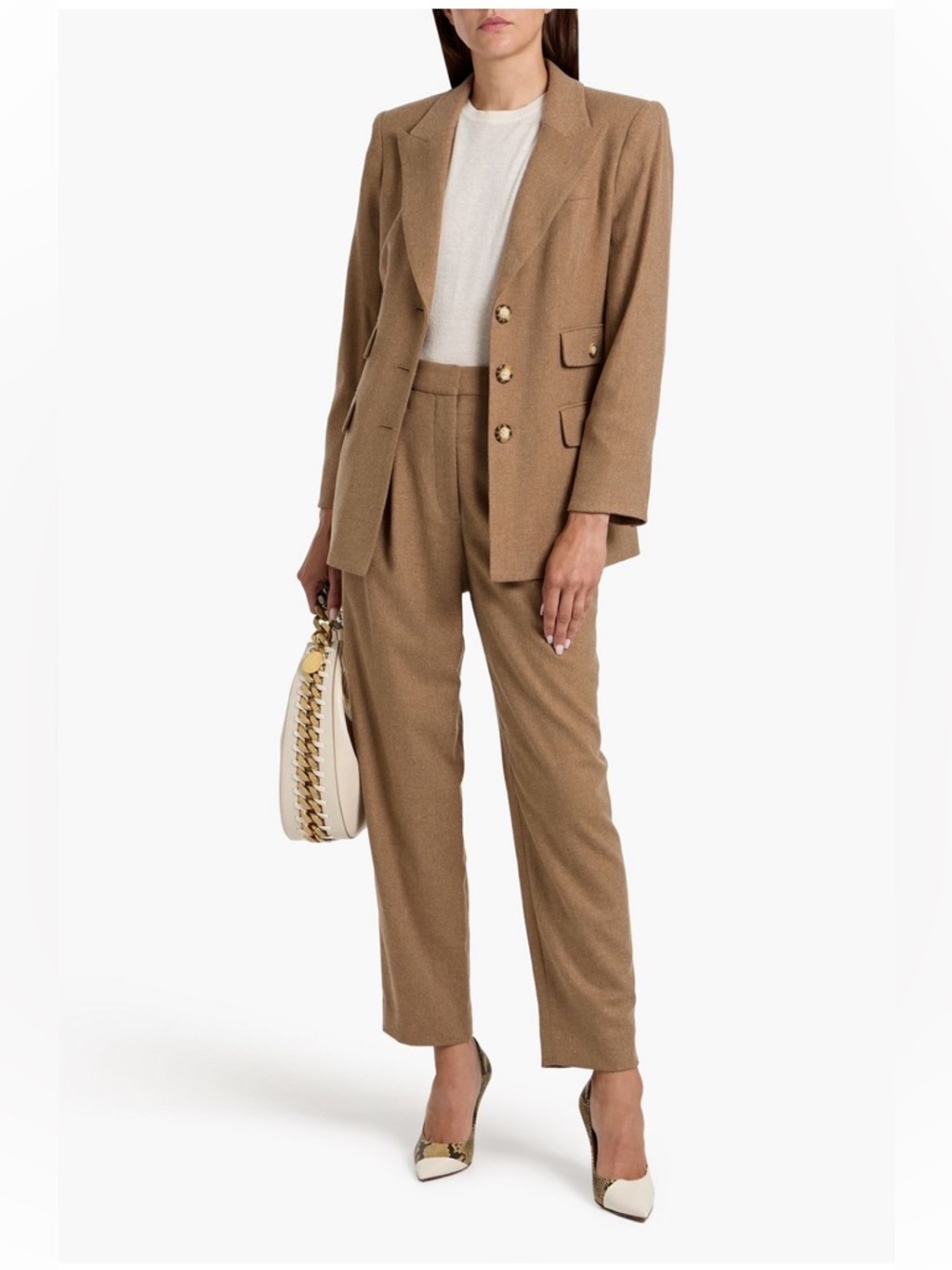 Veronica Beard Netta Flannel Tapered Pants